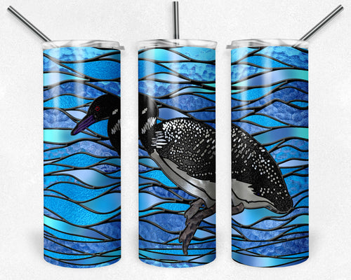 Loon Bird Stained Glass