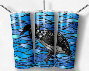 Loon Bird Stained Glass