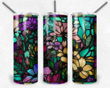 Load image into Gallery viewer, Spring Flowers Butterfly and Dragonfly stained Glass design Bundle