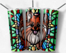 Load image into Gallery viewer, Pomeranian Dog Stained Glass