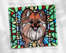 Load image into Gallery viewer, Pomeranian Dog Stained Glass