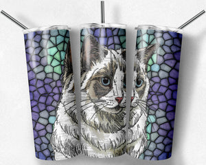 Ragdoll Cat Stained Glass