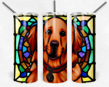 Load image into Gallery viewer, Red Golden Retriever Dog Stained Glass