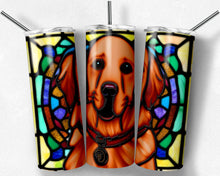 Load image into Gallery viewer, Red Golden Retriever Dog Stained Glass