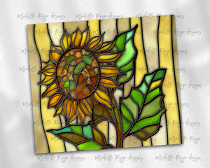 Yellow Sunflowers Stained Glass