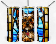 Load image into Gallery viewer, Yorkie Dog Stained Glass