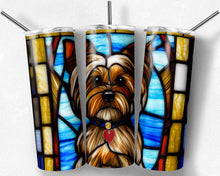 Load image into Gallery viewer, Yorkie Dog Stained Glass