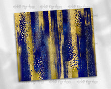 Load image into Gallery viewer, Blue and Yellow Gold Brush Strokes