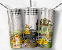 Load image into Gallery viewer, Sunflower Gnomes with Leopard Print and Gingham on Wood