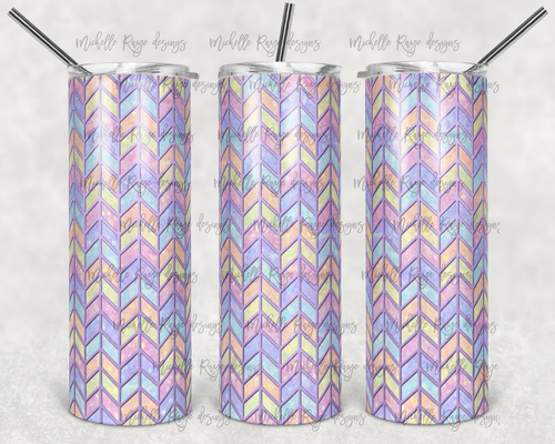 Tangram Herringbone Pastel Iridescent