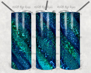Teal and Blue Glitter Milky Way