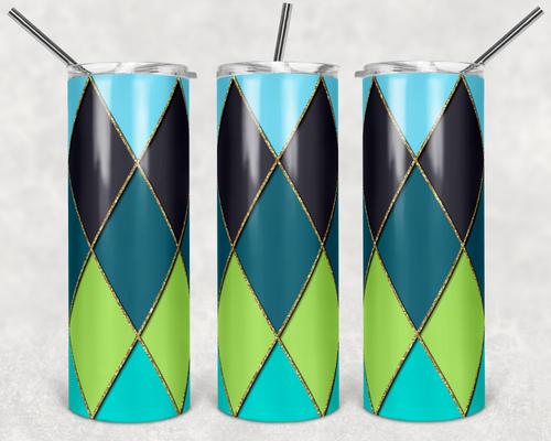 Teal Lime Green Gold Diamond Argyle