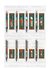 Load image into Gallery viewer, 2023 Graduation Teal and Orange Pen Wraps Set 2