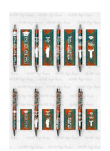 Load image into Gallery viewer, 2023 Graduation Teal and Orange Pen Wraps Set 5