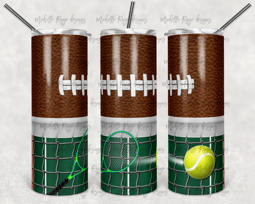Tennis Court and football 20 oz tumbler