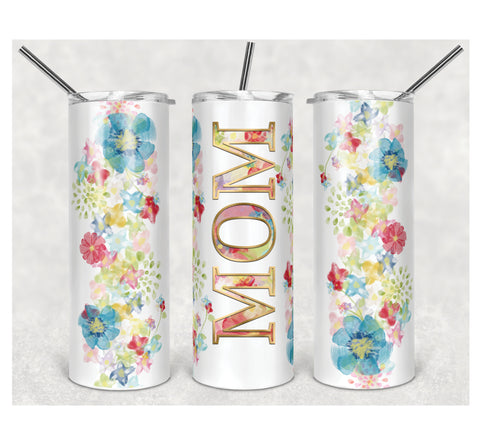 Transparent Flowers Blank with Mom and Grandmom PNG Overlays