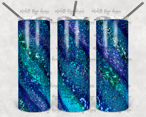 Turquoise and Purple Glitter Milky Way