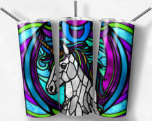 Load image into Gallery viewer, Unicorn Stained Glass