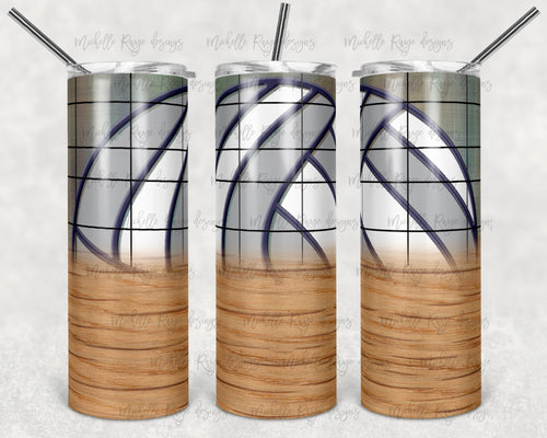 Volleyball Ball, Net, and Court