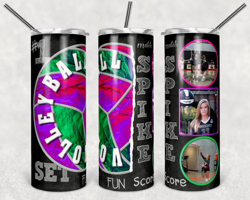 Bright Colored Volleyball Picture Frames