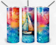 Load image into Gallery viewer, Watercolor Sailboat Scene