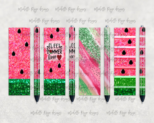 Watermelon Glitter Pen Set
