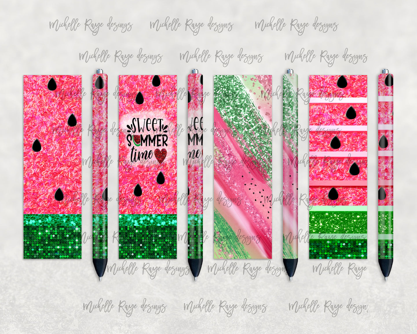 Watermelon Glitter Pen Set