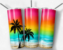 Load image into Gallery viewer, Bright Rainbow Beach with Palm Trees