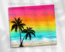 Load image into Gallery viewer, Bright Rainbow Beach with Palm Trees