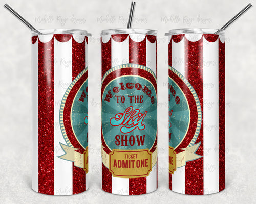 Welcome to the Show Label Glitter Popcorn Box - Would Look Perfect with Popcorn Toppers
