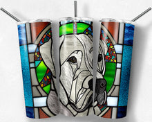 Load image into Gallery viewer, White Lab Dog Stained Glass