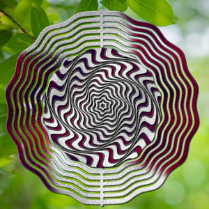 Maroon White Wind Spinner 10" Great for schools