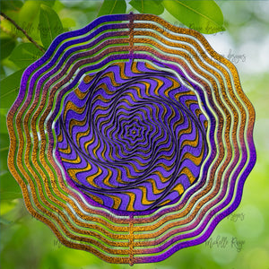 Purple gold Wind Spinner 10" Great for schools