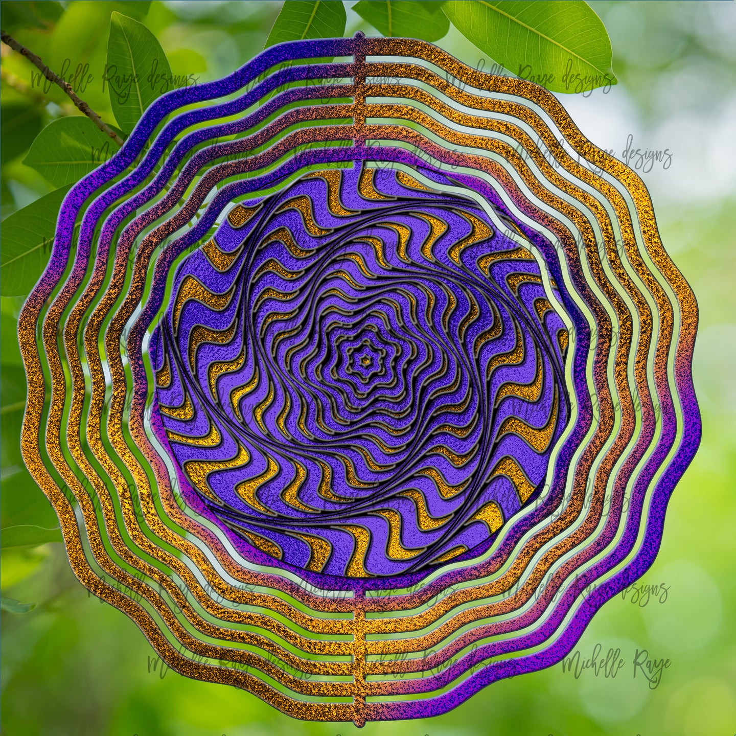 Purple gold Wind Spinner 10