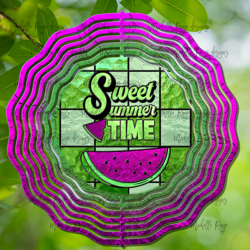 Watermelon, Sweet Summer Time. Wind Spinner, Stained Glass 10