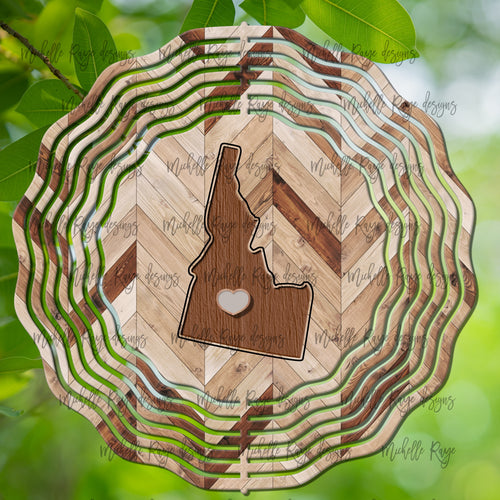 Wood Grain Idaho Wind Spinner 10