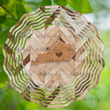Load image into Gallery viewer, Wood Grain Kentucky Wind Spinner 10&quot;
