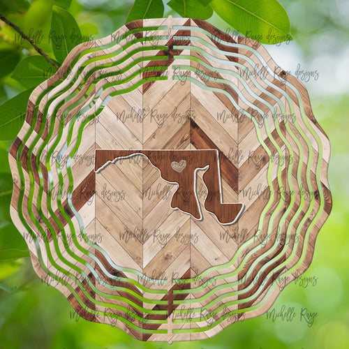 Wood Grain Maryland Wind Spinner 10