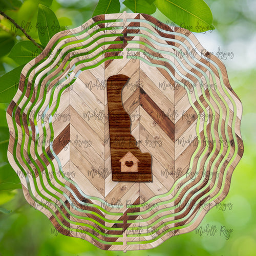 Wood Grain Delaware Wind Spinner 10