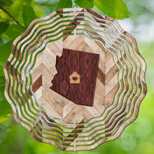 Load image into Gallery viewer, Wood Grain Arizona Wind Spinner 10&quot;