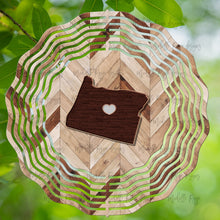 Load image into Gallery viewer, Wood Grain Oregon Wind Spinner 10&quot;