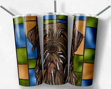 Load image into Gallery viewer, Wirehaired Pointing Griffon Dog Stained Glass