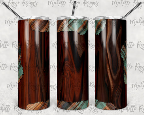 Wood and Rustic Plaid Peek a Boo