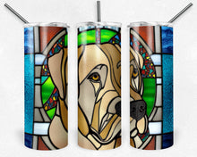 Load image into Gallery viewer, Yellow Lab Dog Stained Glass